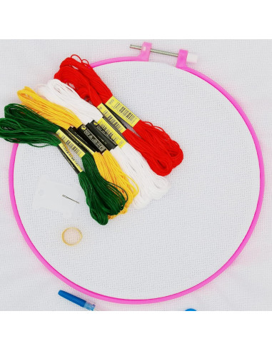 Juego de Aros de Bordado Cldamecy 6 Piezas Multicolor