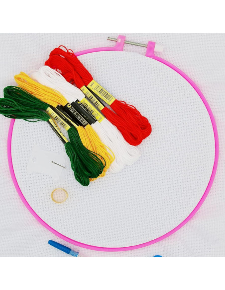 Juego de Aros de Bordado Cldamecy 6 Piezas Multicolor