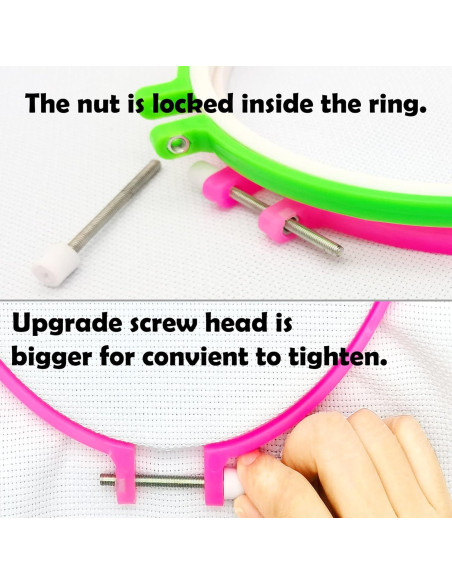 Juego de Aros de Bordado Cldamecy 6 Piezas Multicolor