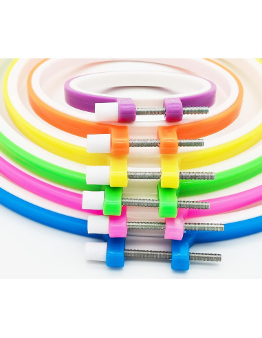 Juego de Aros de Bordado Cldamecy 6 Piezas Multicolor