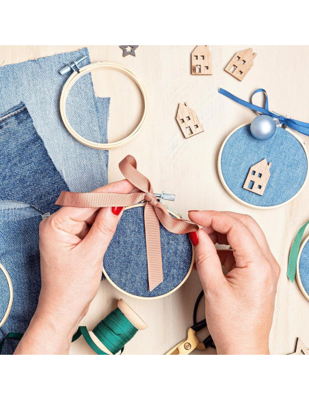 Aros de Bordado Caydo 6 Piezas 10 cm con Tornillo de Metal