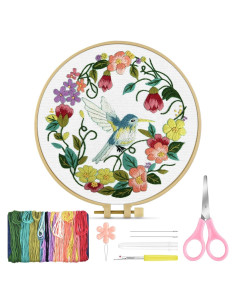 Kit de Bordado TINDTOP Colibrí para Principiantes Adultos
