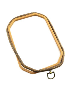 Aro de Bordado Rectangular Longdex 18x26cm Color Madera