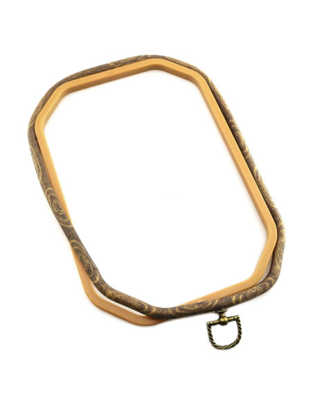 Aro de Bordado Rectangular Longdex 18x26cm Color Madera Aro de Bordado Rectangular Longdex 18x26cm Color Madera