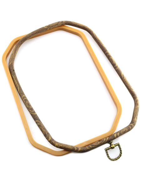 Aro de Bordado Rectangular Longdex 18x26cm Color Madera Aro de Bordado Rectangular Longdex 18x26cm Color Madera