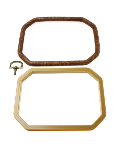 Aro de Bordado Rectangular Longdex 18x26cm Color Madera