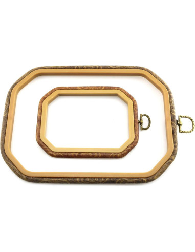 Aro de Bordado Rectangular Longdex 18x26cm Color Madera