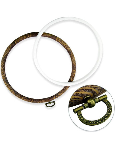 5 Aros de Bordado Redondos Guofa 20.32 cm Decorativos