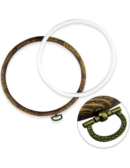 5 Aros de Bordado Redondos Guofa 20.32 cm Decorativos