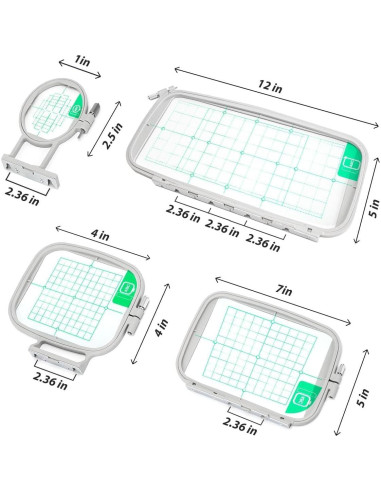 Set de Aros de Bordado 4en1 Maggiehoop para Brother y Babylock