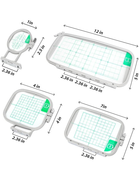 Set de Aros de Bordado 4en1 Maggiehoop para Brother y Babylock