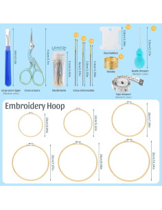 Kit de Bordado ZXIIXZ 72 Piezas para Principiantes 2