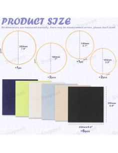 Kit de Bordado Swpeet 21 Piezas con Tela de Lino y Hilo 2