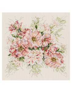 Kit de Bordado en Cruz Contado Janlynn 106-0057 Rosas 33x33 cm