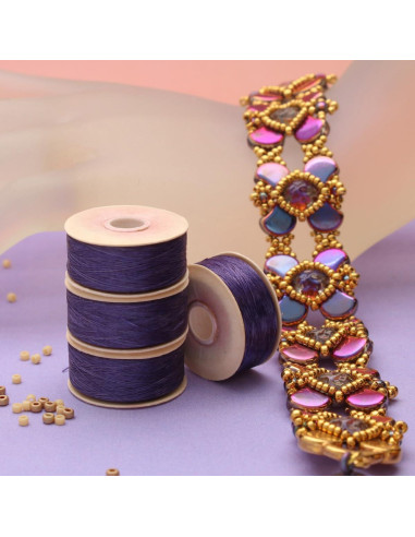 Hilo Nymo The Beadsmith 0.15mm Púrpura Oscuro 105m Nylon
