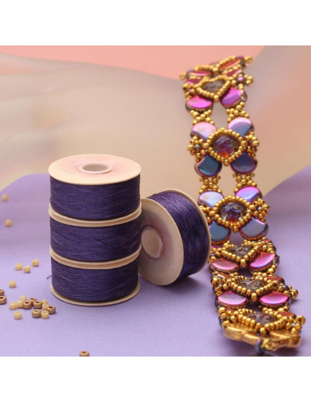 Hilo Nymo The Beadsmith 0.15mm Púrpura Oscuro 105m Nylon