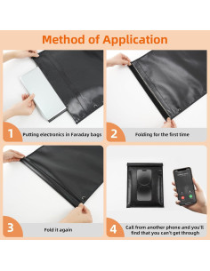 Paquete de 5 Bolsas Faraday Bellamei a Prueba de EMP 2