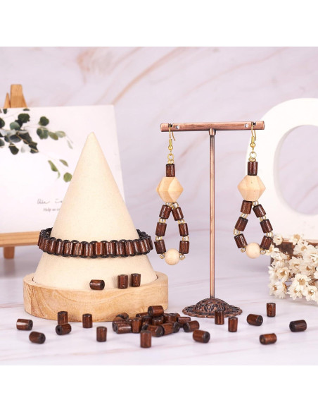 Perlas de Madera Natural Cheriswelry 200pcs 8x5mm Coco