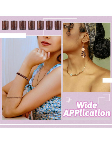 Perlas de Madera Natural Cheriswelry 200pcs 8x5mm Coco