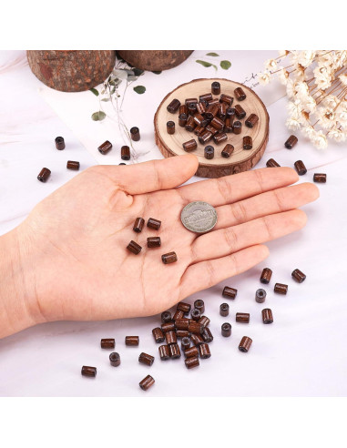 Perlas de Madera Natural Cheriswelry 200pcs 8x5mm Coco