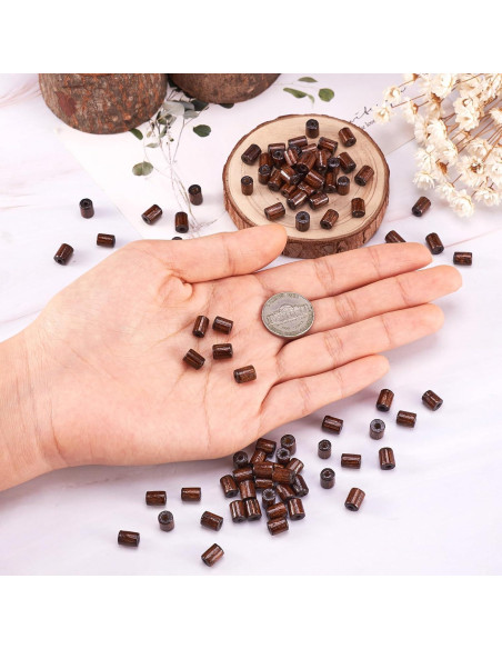 Perlas de Madera Natural Cheriswelry 200pcs 8x5mm Coco