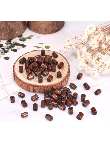 Perlas de Madera Natural Cheriswelry 200pcs 8x5mm Coco