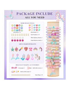 Kit de Fabricación de Pulseras de Sirena DUDUCOFU 900 Piezas 2