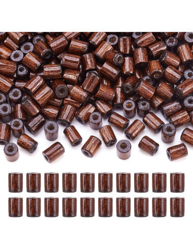 Perlas de Madera Natural Cheriswelry 200pcs 8x5mm Coco