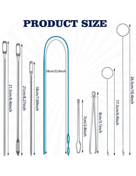 Juego de Herramientas de Costura YEQIN 8 Pcs con Ganchos y Threaders