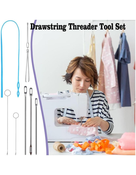 Juego de Herramientas de Costura YEQIN 8 Pcs con Ganchos y Threaders