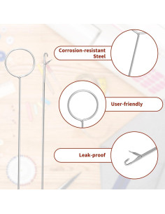 Juego de 4 Agujas de Giro de Bucle Jaydear 26.5 cm 2