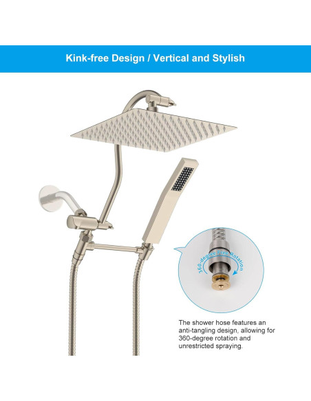 Manguera de Ducha Hibbent 228.6 cm Acero Inoxidable Niquelado