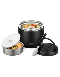 Termo de Sopa Itslife 973ml Acero Inoxidable Aislado Negro