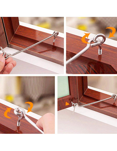 4 Ganchos de Cabina 38 mm ZXUEZHENG Acero Galvanizado