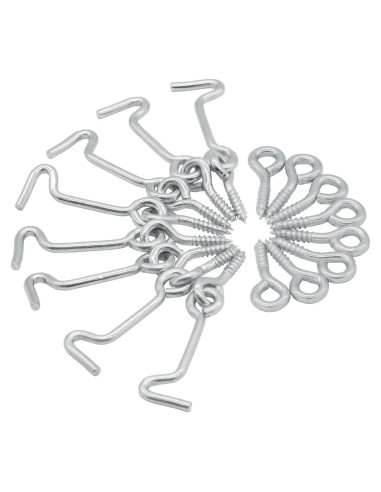 Cierre giratorio de ojo Jersvimc plateado 38mm 8 piezas