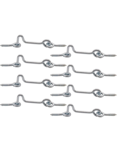 Cierre giratorio de ojo Jersvimc plateado 38mm 8 piezas