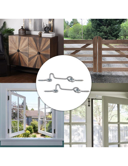 Cierre giratorio de ojo Jersvimc plateado 38mm 8 piezas