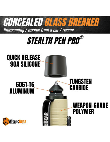 Bolígrafo Táctico The Atomic Bear Stealth Pen Pro - Defensa