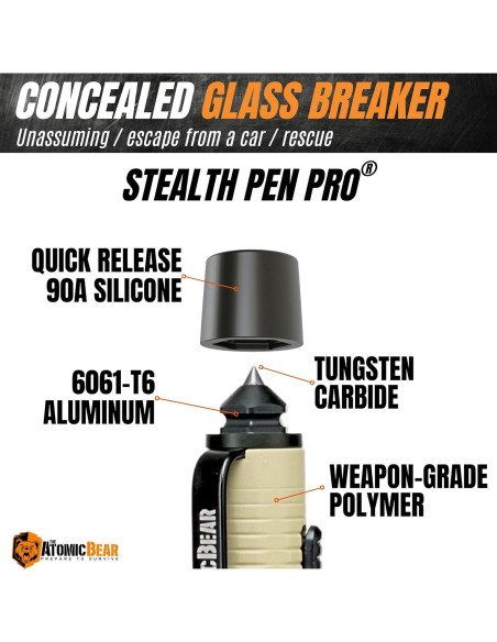 Bolígrafo Táctico The Atomic Bear Stealth Pen Pro - Defensa