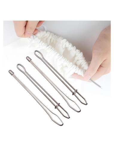 Juego de 4 Clips de Acero Inoxidable para Enhebrar Cuerdas