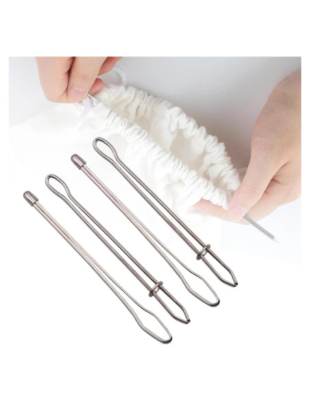 Juego de 4 Clips de Acero Inoxidable para Enhebrar Cuerdas