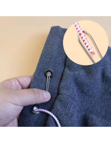 Juego de 4 Clips de Acero Inoxidable para Enhebrar Cuerdas