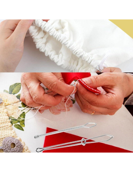 Juego de 4 Clips de Acero Inoxidable para Enhebrar Cuerdas