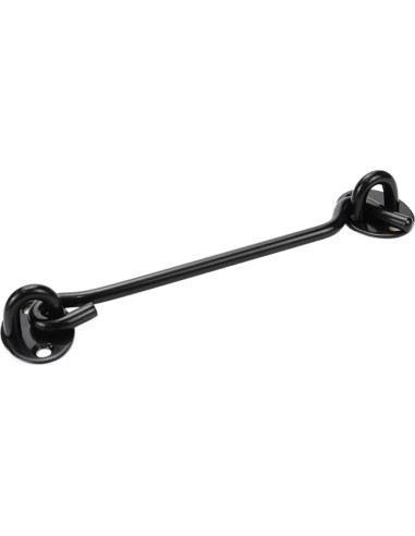 Cerradura de puerta de granero Rannb 6 pulgadas negra - 4 piezas