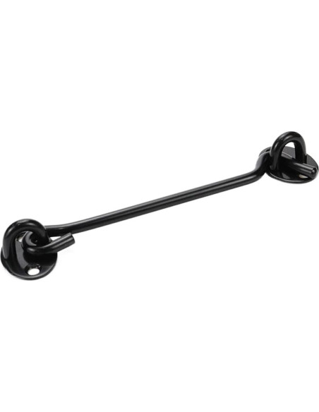 Cerradura de puerta de granero Rannb 6 pulgadas negra - 4 piezas