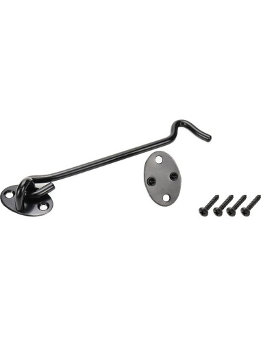 Cerradura de puerta de granero Rannb 6 pulgadas negra - 4 piezas