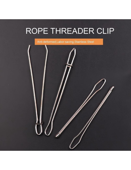 Juego de 4 Clips de Acero Inoxidable para Enhebrar Cuerdas