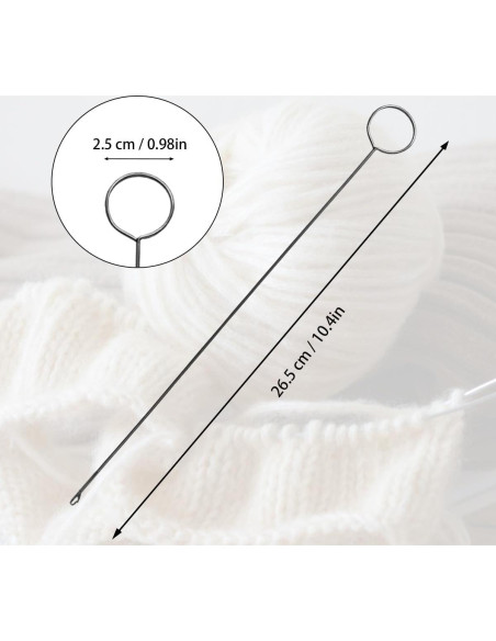 6 Ganchos para Voltear Costuras QHAJRYYC de Acero Inoxidable