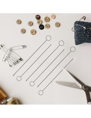 6 Ganchos para Voltear Costuras QHAJRYYC de Acero Inoxidable