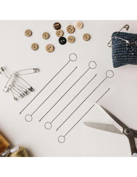 6 Ganchos para Voltear Costuras QHAJRYYC de Acero Inoxidable